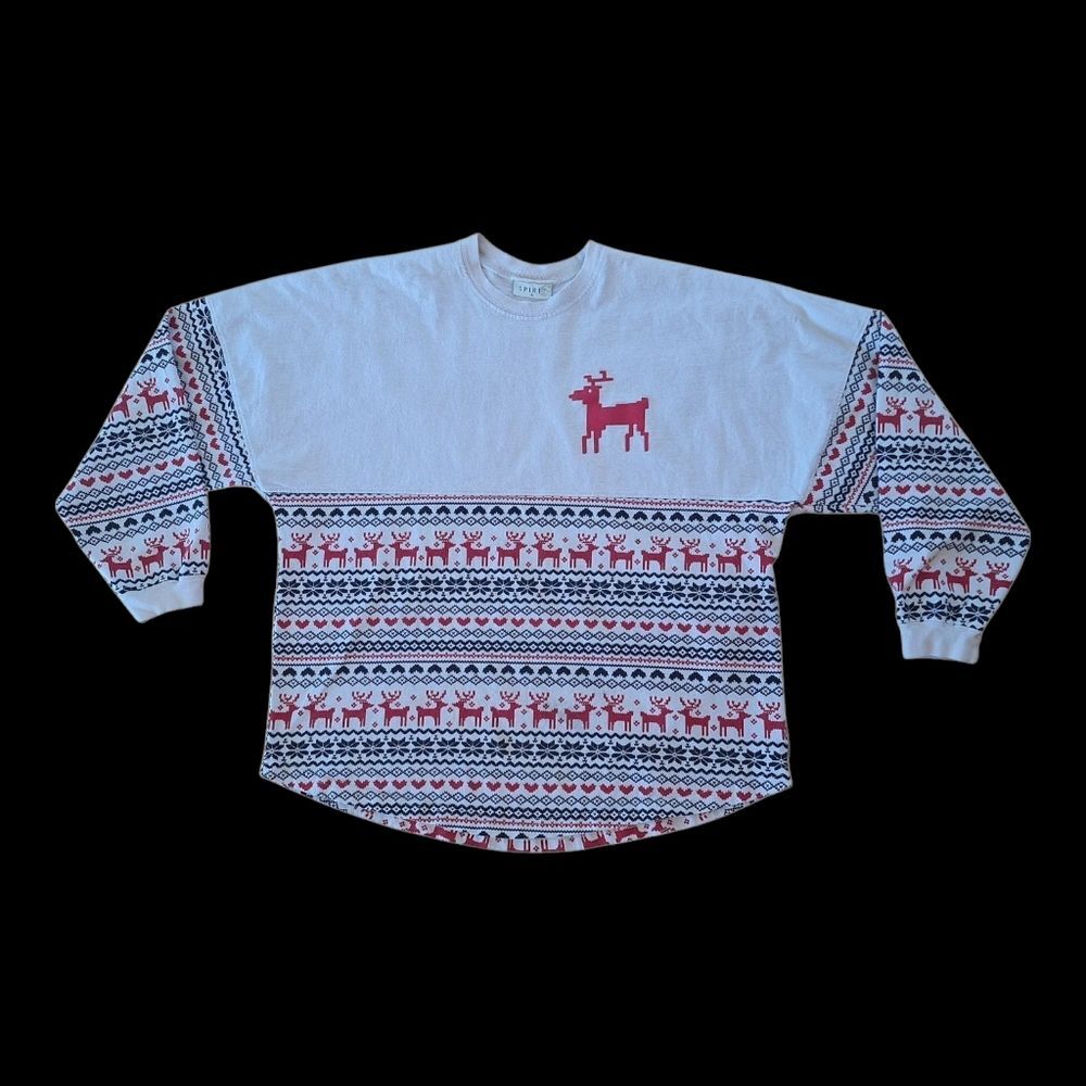 Spirit Jersey Christmas Long Sleeve Shirt San Diego Reindeer Festive COTTON USA